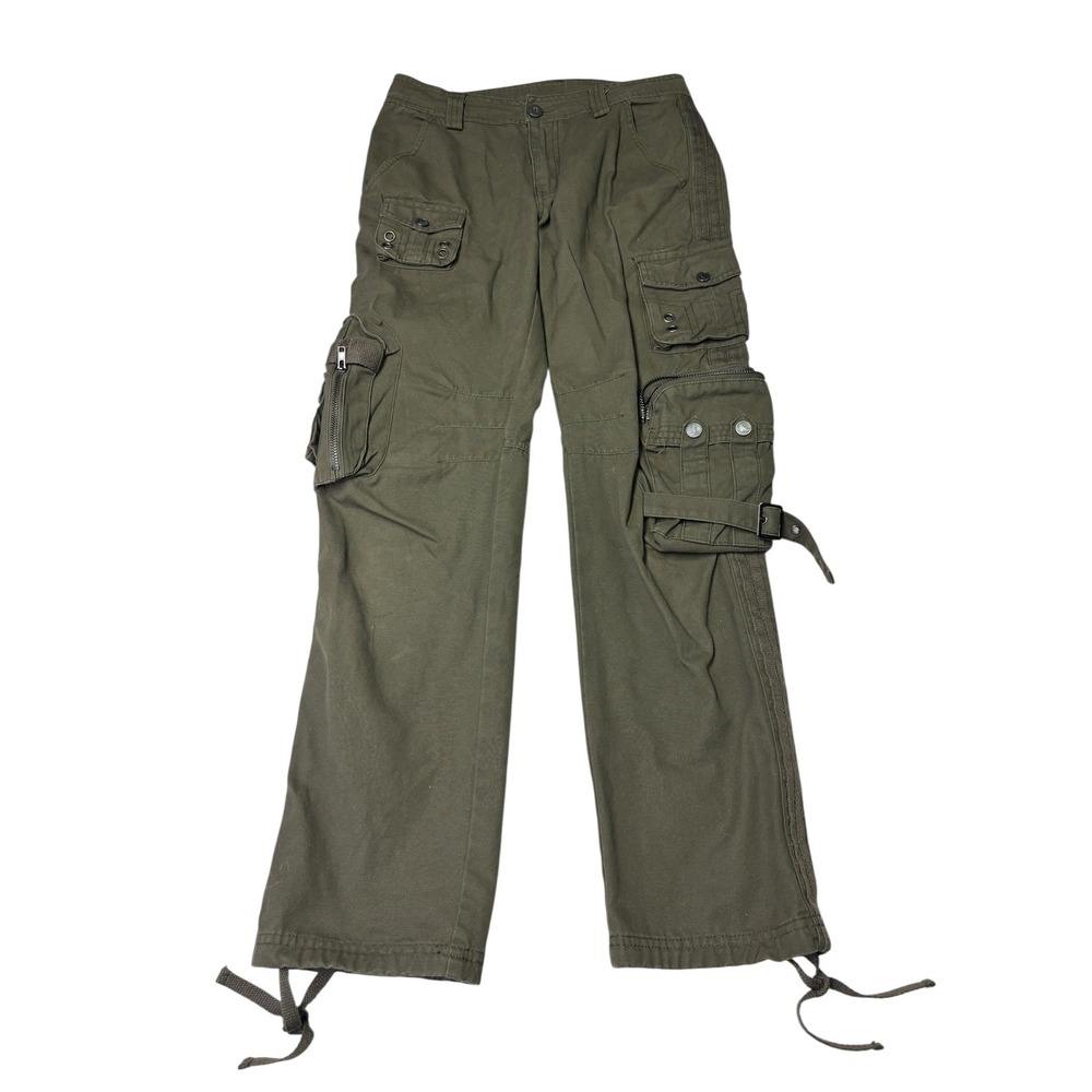 Free Knight Olive Green Tactical Cargo Pants Mens 29X29 Multi Pocket Gorpcore